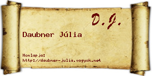 Daubner Júlia névjegykártya