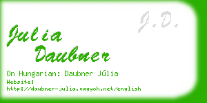julia daubner business card